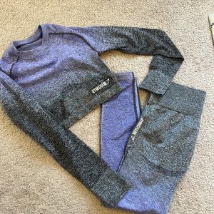 Gymshark crop long sleeve and matching bottoms